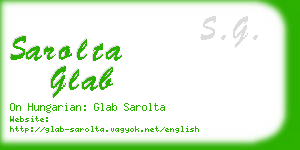 sarolta glab business card
